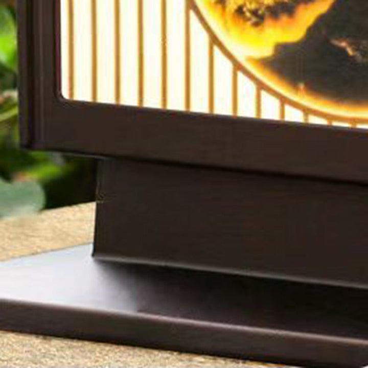 Tradisjonell kinesisk solfanger vanntett aluminium PC-glass furu tre kvadratisk sylinder LED landskapsbelysning utendørs lys for utendørs terrasse | Skanto