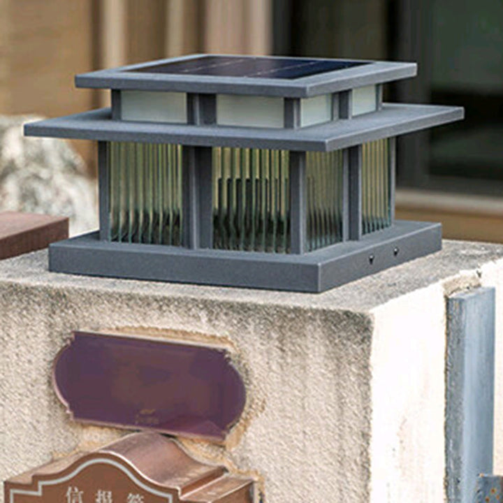 Moderne Minimalistisk Solvannsikker Firkantet Sylinder Aluminiumlegering Glass LED Landskapsbelysning Utendørs Lys For Utendørs Patio | Skanto