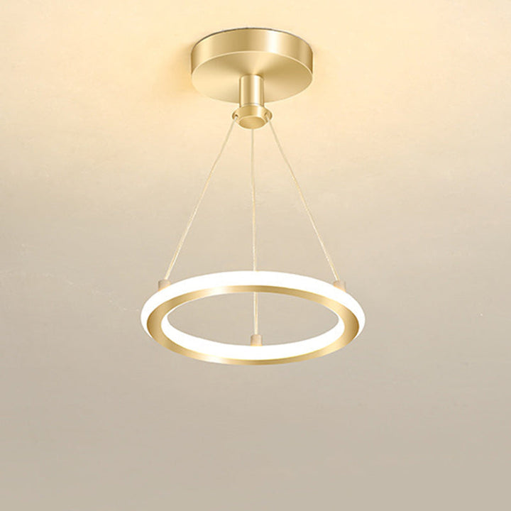 Skanto | Moderne Nordisk Rund Metall Silica LED Semi-Flush Mount Taklampe for Korridor