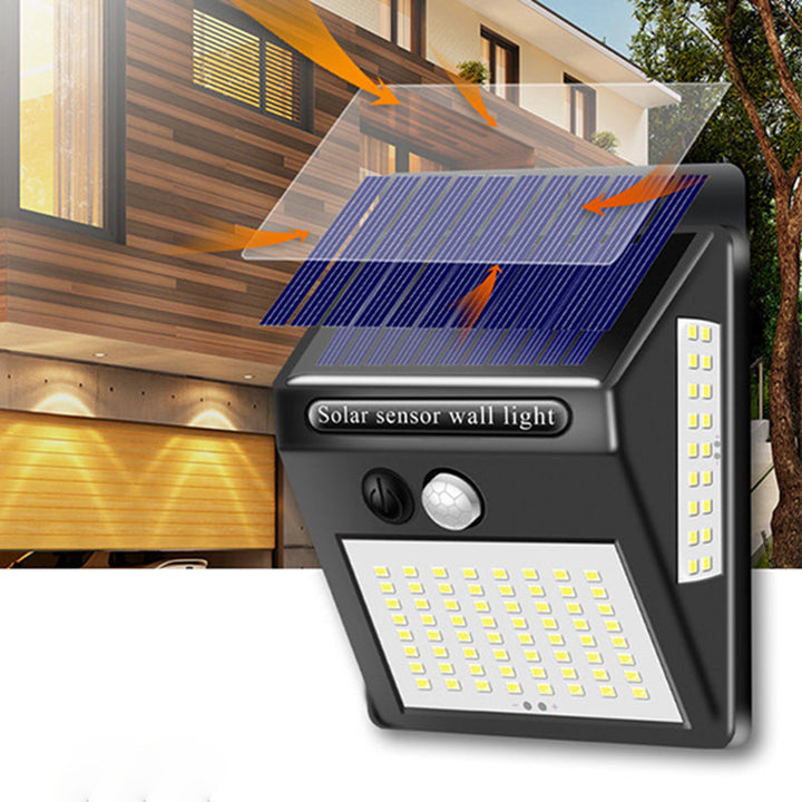 Moderne Enkelhet Solvannavstøtende Bevegelsessensor ABS Rektangulær LED Vegglampe For Utendørs Patio | Skanto