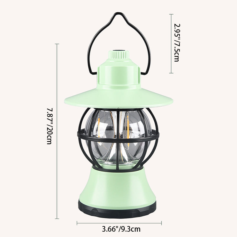 Moderne Retro Vanntett Oppladbar/Batteri ABS PS PP Stål Lantern Henge LED Bordlampe Utendørs Lys For Hage | Skanto