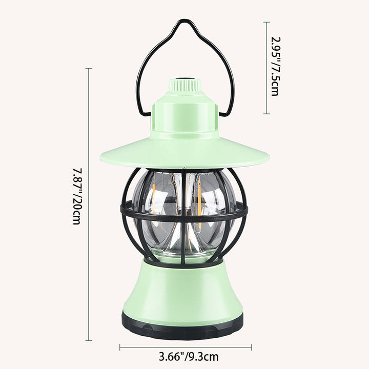 Moderne Retro Vanntett Oppladbar/Batteri ABS PS PP Stål Lantern Henge LED Bordlampe Utendørs Lys For Hage | Skanto
