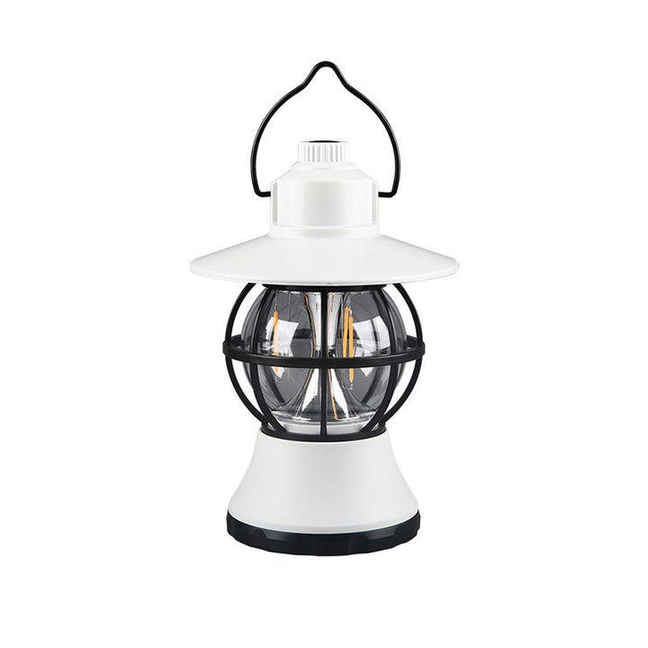 Moderne, vanntett og oppladbar LED-bordlampe i retrostil laget av ABS-, PS- og PP-stål for utendørs bruk – ideell for hagen.