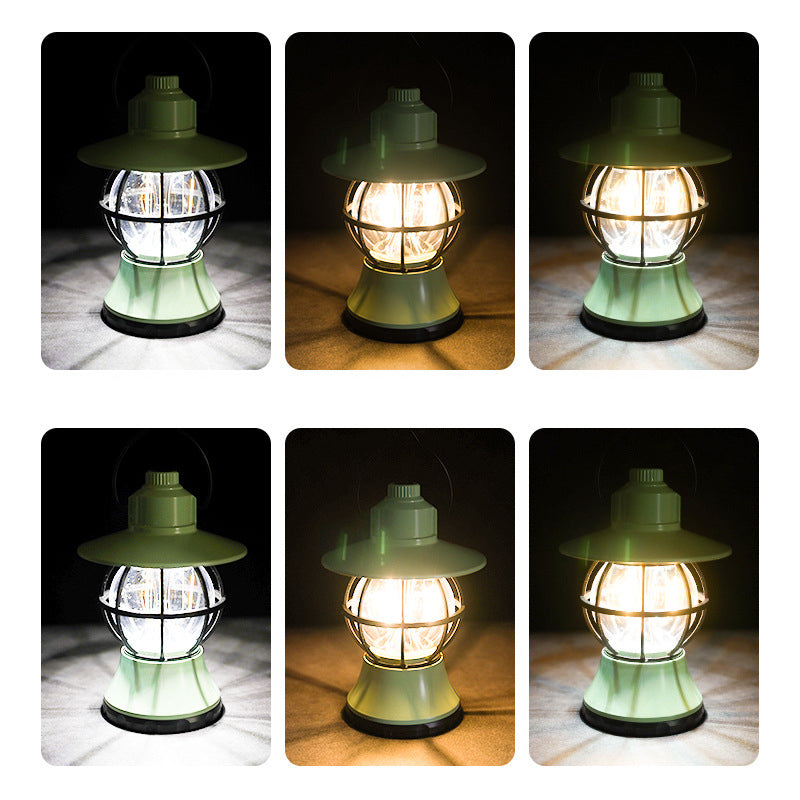 Moderne, vanntett og oppladbar LED-bordlampe i retrostil laget av ABS-, PS- og PP-stål for utendørs bruk – ideell for hagen.