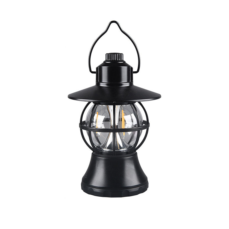 Moderne, vanntett og oppladbar LED-bordlampe i retrostil laget av ABS-, PS- og PP-stål for utendørs bruk – ideell for hagen.