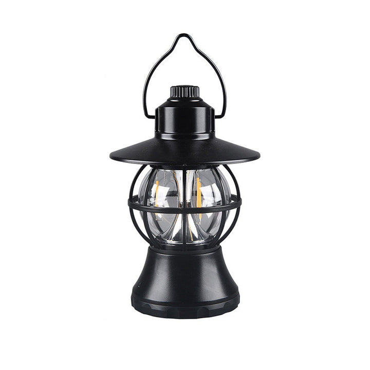 Moderne, vanntett og oppladbar LED-bordlampe i retrostil laget av ABS-, PS- og PP-stål for utendørs bruk – ideell for hagen.