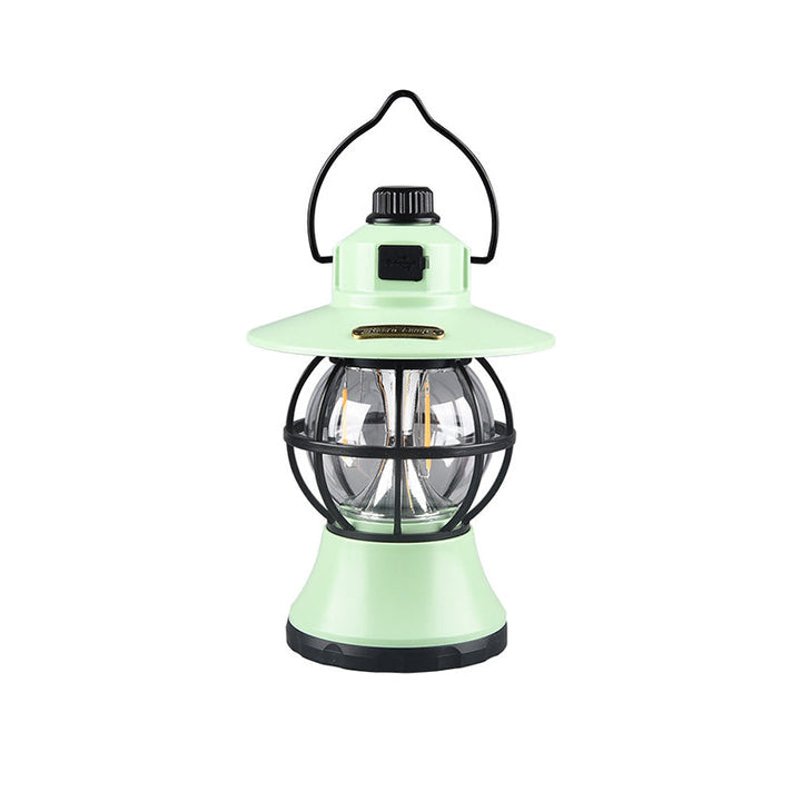 Moderne, vanntett og oppladbar LED-bordlampe i retrostil laget av ABS-, PS- og PP-stål for utendørs bruk – ideell for hagen.