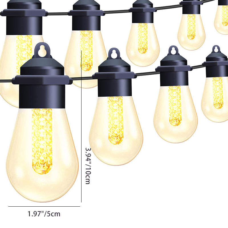 Skanto | Moderne Art Deco Solvann Vannavstøtende Kobber PVC 15-pærs LED Lyslenke Utendørs Lys For Hage