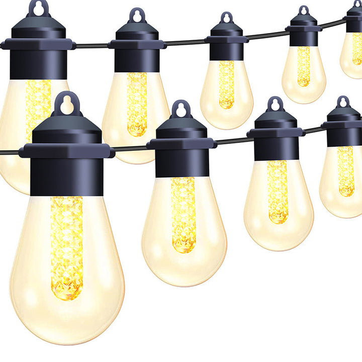 Skanto | Moderne Art Deco Solvann Vannavstøtende Kobber PVC 15-pærs LED Lyslenke Utendørs Lys For Hage