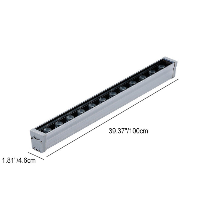 Moderne Enkelhet Vanntett Aluminiumforsterket Glassstripe Rektangulær LED Vegglampe for Utendørs Patio | Skanto