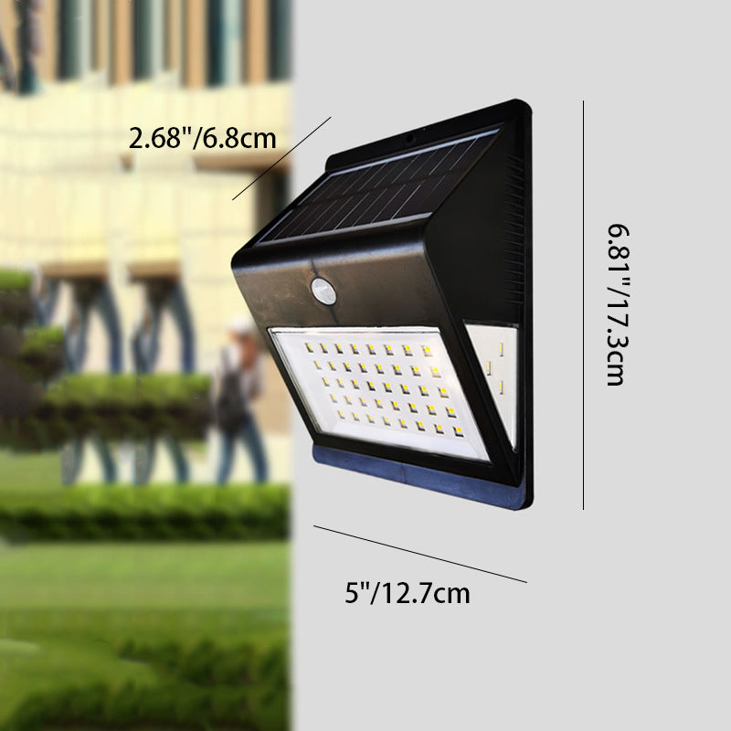 Moderne Enkelhet Sol Vannavstøtende Trekant ABS PC Menneskesensor LED Vegglampe Utendørs Lys For Utendørs Terrasse | Skanto