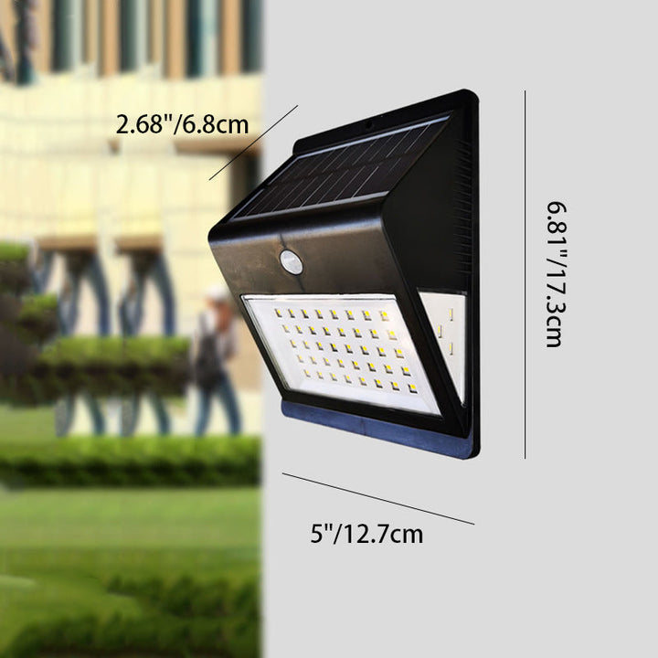 Moderne Enkelhet Sol Vannavstøtende Trekant ABS PC Menneskesensor LED Vegglampe Utendørs Lys For Utendørs Terrasse | Skanto