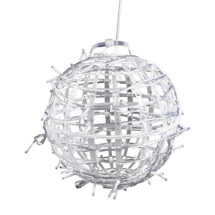 Moderne Art Deco Solvannavstøtende Veving Ball Hengende PVC Plast LED Utendørs Lys Landskapsbelysning For Hage | Skanto