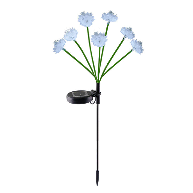 Moderne Art Deco Solar Vanntett Rustfritt Stål Fiberoptisk ABS Silika Sakura Sopp LED Utebelysning Landskapsbelysning for Hage | Skanto