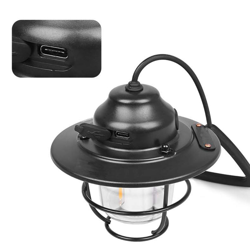 Moderne Retro Oppladbar Vanntett Jern Silika ABS PC Strobile LED Utendørs Lys For Hage | Skanto