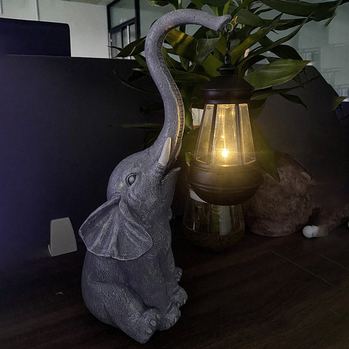 Samtidig Kreativ Solvannbestandig Harresin Elefant LED Utendørslys Landskapsbelysning For Hage | Skanto