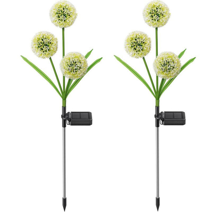 Moderne Art Deco Sol Vannavstøtende Rustfritt Stål ABS Kobbertråd Dandelion Plante Ball Bakke Plugg LED Utendørs Lys Landskapsbelysning For Hage | Skanto