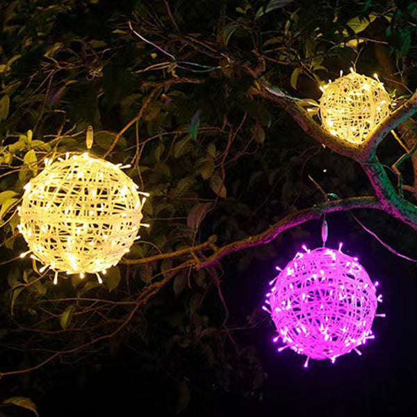 Moderne Art Deco Vanntett PVC Hengeball Dekorasjon LED Utendørs Pendellampe Utendørs Lys For Hage | Skanto