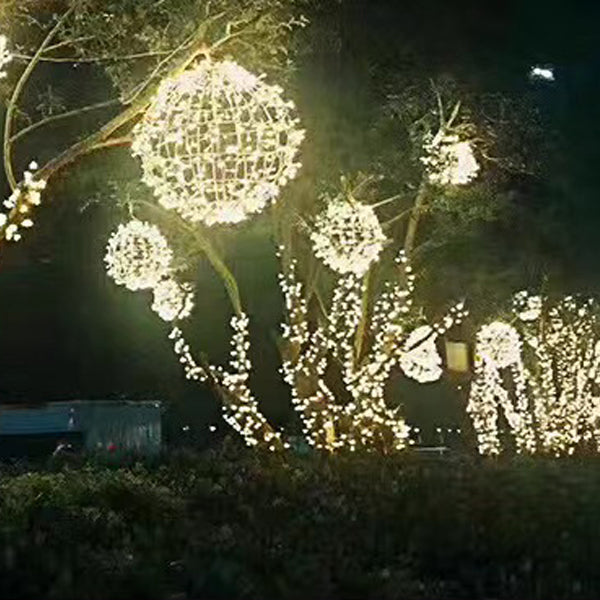 Moderne Art Deco Vanntett PVC Hengeball Dekorasjon LED Utendørs Pendellampe Utendørs Lys For Hage | Skanto