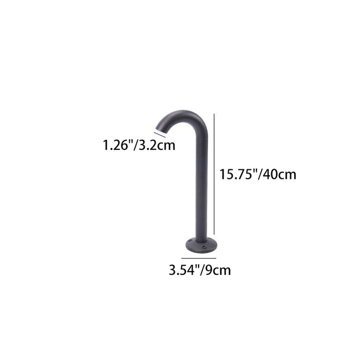 Moderne Industrielle Vanntette Aluminium Forsterket Glass Bøyde Rør LED Utendørs Lys Landskapsbelysning For Hage | Skanto
