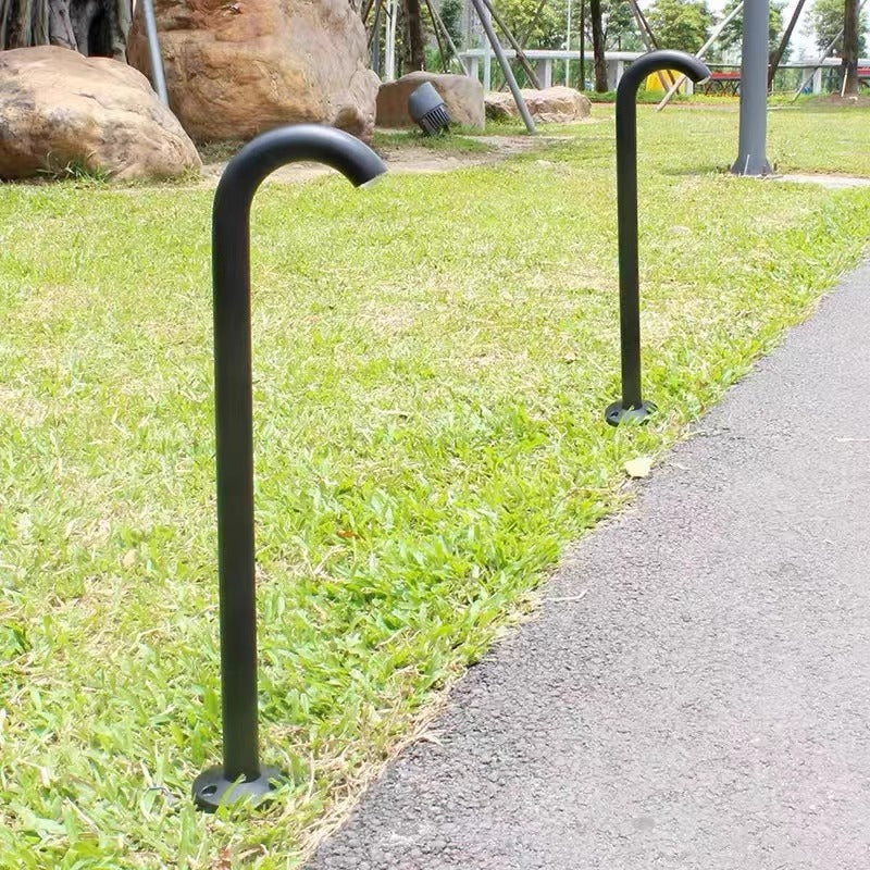 Moderne Industrielle Vanntette Aluminium Forsterket Glass Bøyde Rør LED Utendørs Lys Landskapsbelysning For Hage | Skanto