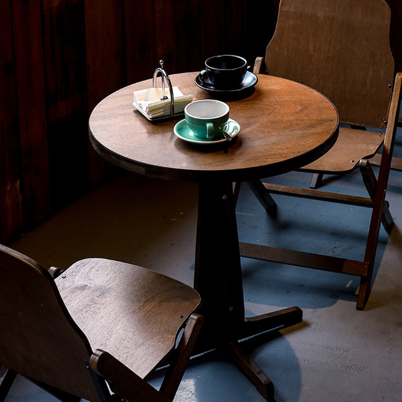 Moderne Retro Massivtre Plywood & Jern Rund Firkantet Kaffebord Og Stolsett For Balkong & Stue | Skanto