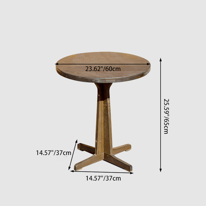 Moderne Retro Massivtre Plywood & Jern Rund Firkantet Kaffebord Og Stolsett For Balkong & Stue | Skanto