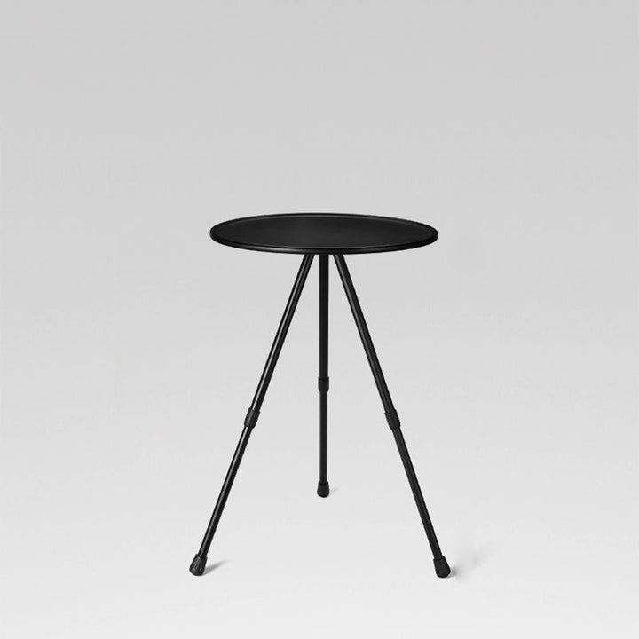 Moderne Enkelhet Aluminiumlegering ABS Rund Sammenleggbar Utendørs Kaffebord 1-Brett Lommelykt Holder For Utendørs | Skanto