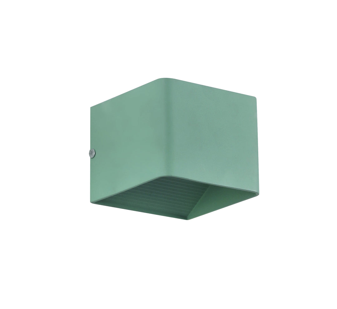 LumiBox - Firkantet LED Vegglampe | Modern Design i Svart, Hvit og Grønn for Soverom og Stue | Skanto