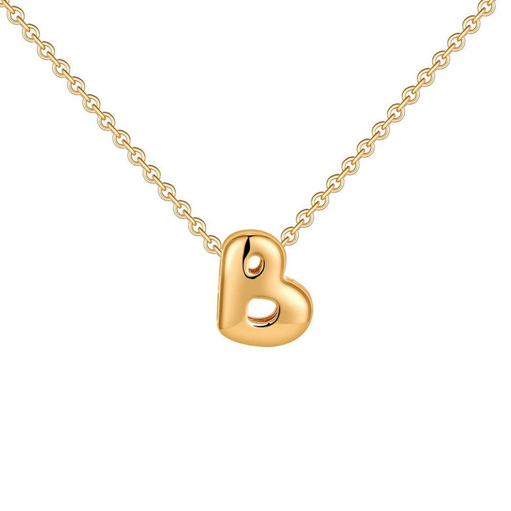 Skanto | Dainty Bubble Letter Initial Necklace