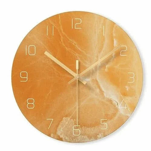 Oliven – Elegante Wanduhr mit Marmor-Inspiration