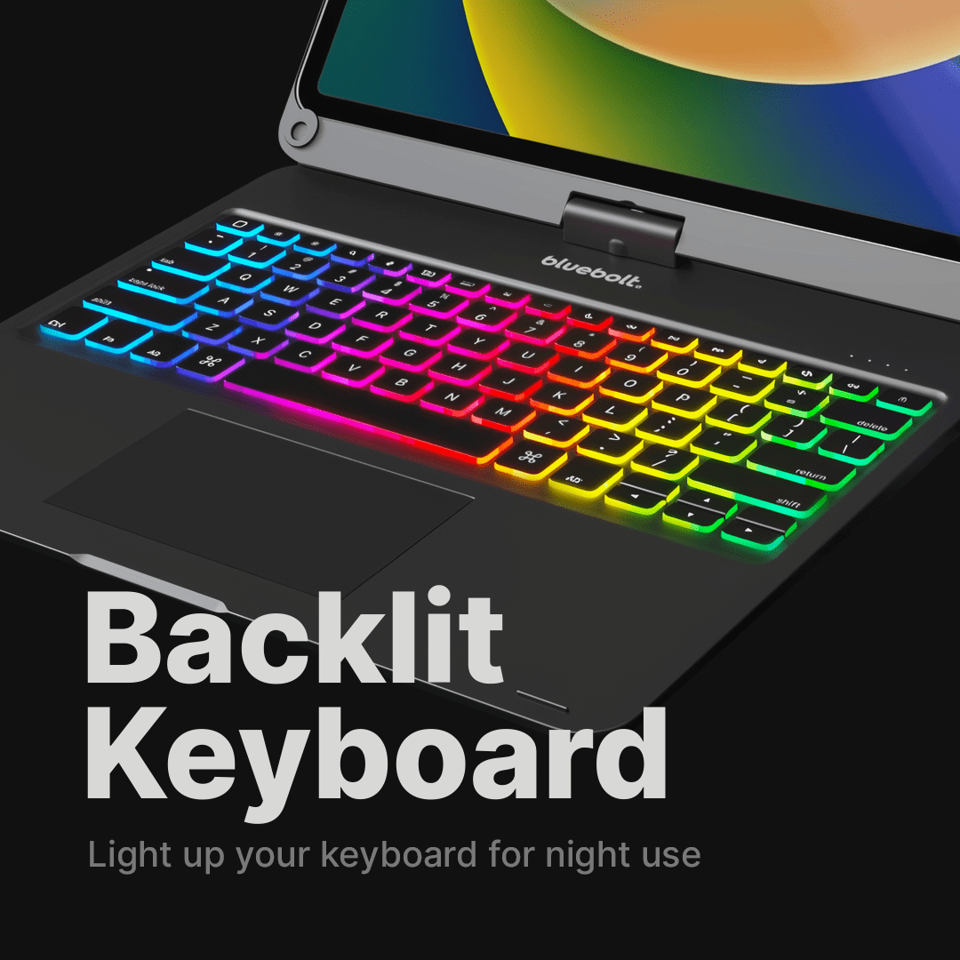 Skanto | Trådløs tastaturdeksel for iPad - Roterende design