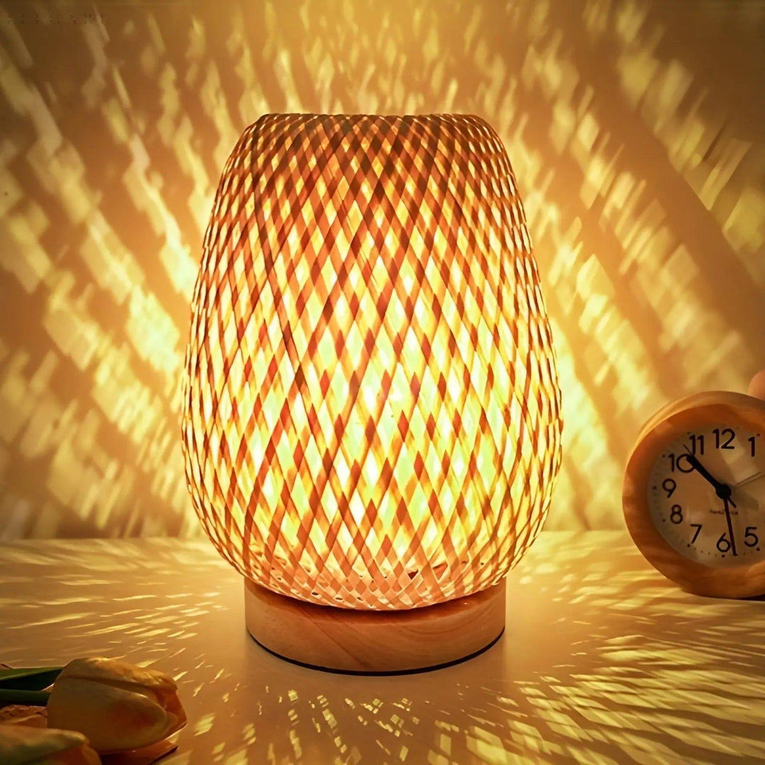 Skanto | Aura Lampe - Bambus USB-drevet Bordlampe for Soverommet