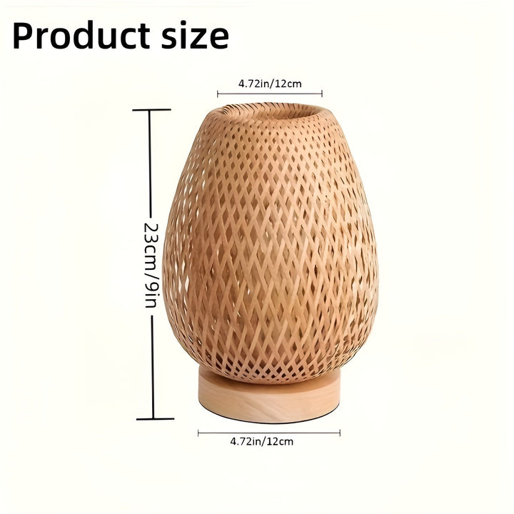 Skanto | Bamboo Bordlampe med USB Strømforsyning – Bærekraftig og Energisparende Design