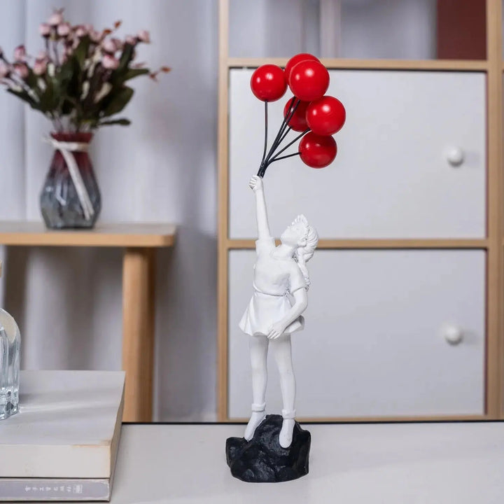 Skanto | Banksy flygende ballongjente statue
