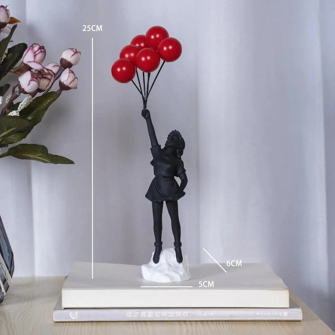 Skanto | Banksy flygende ballongjente statue