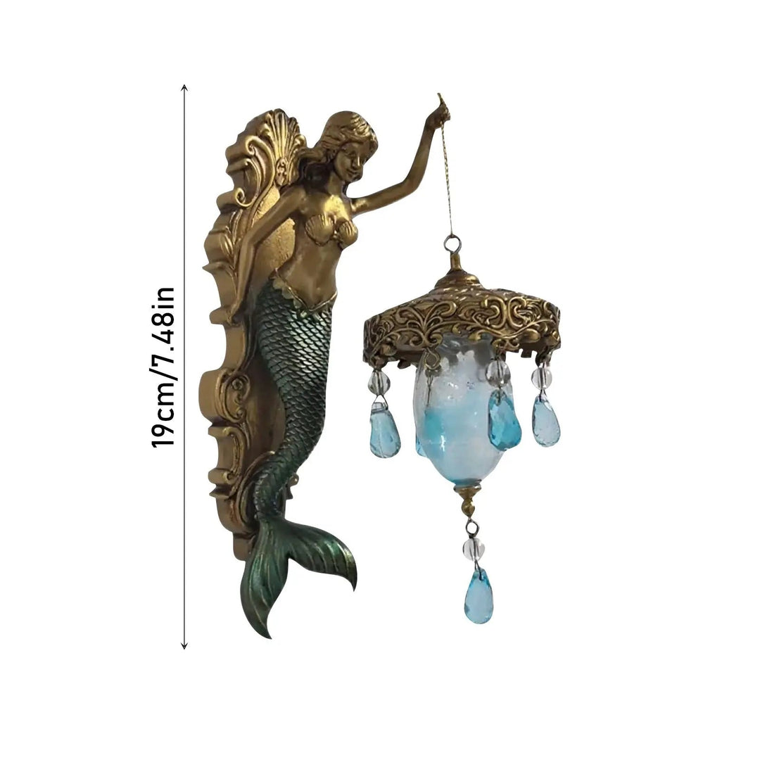Skanto | Elegant Baroque Mermaid Vegglampe – Kunstnerisk Maritim Veggbelysning for Stemningsfulle Rom