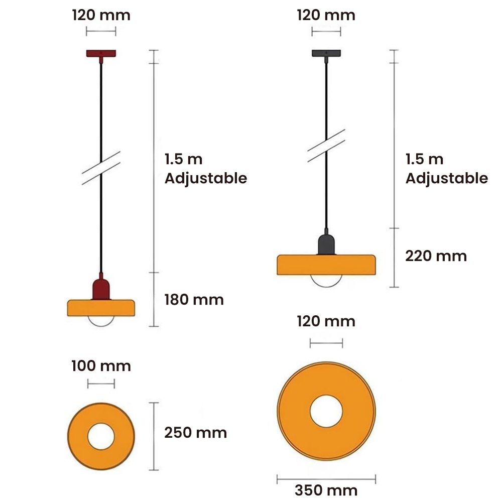 Fargerik Bauhaus-glass pendellampe – Moderne designlampe for stue og spisestue