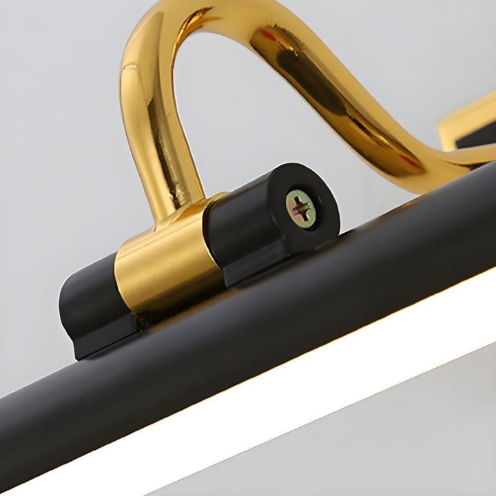 Luksus svart-gull speillampe – LumoGold | Skanto