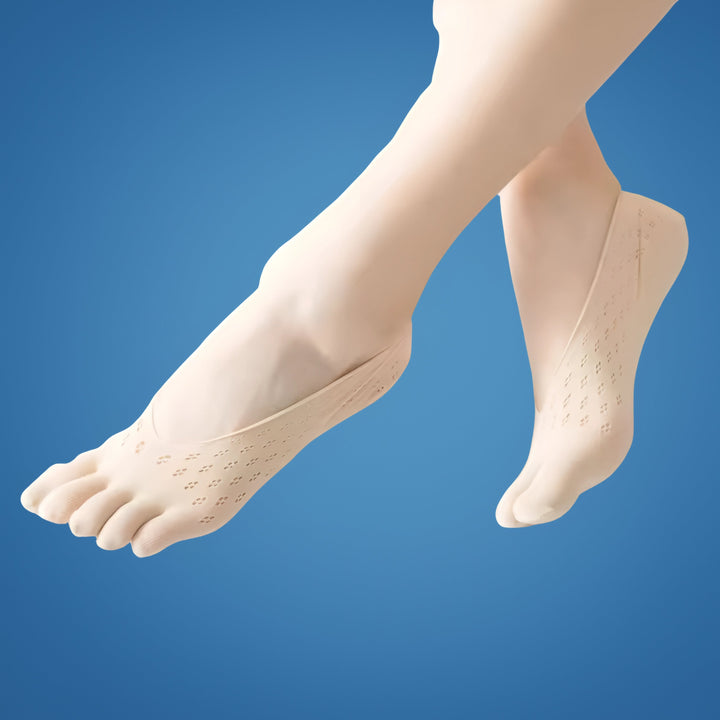 ToeAlign | Ortopediske Tå Sokker – Tå Separasjon, Fukttransporterende & Lindring for Hallux Valgus, Hammerfott & Idrettsfot Skanto