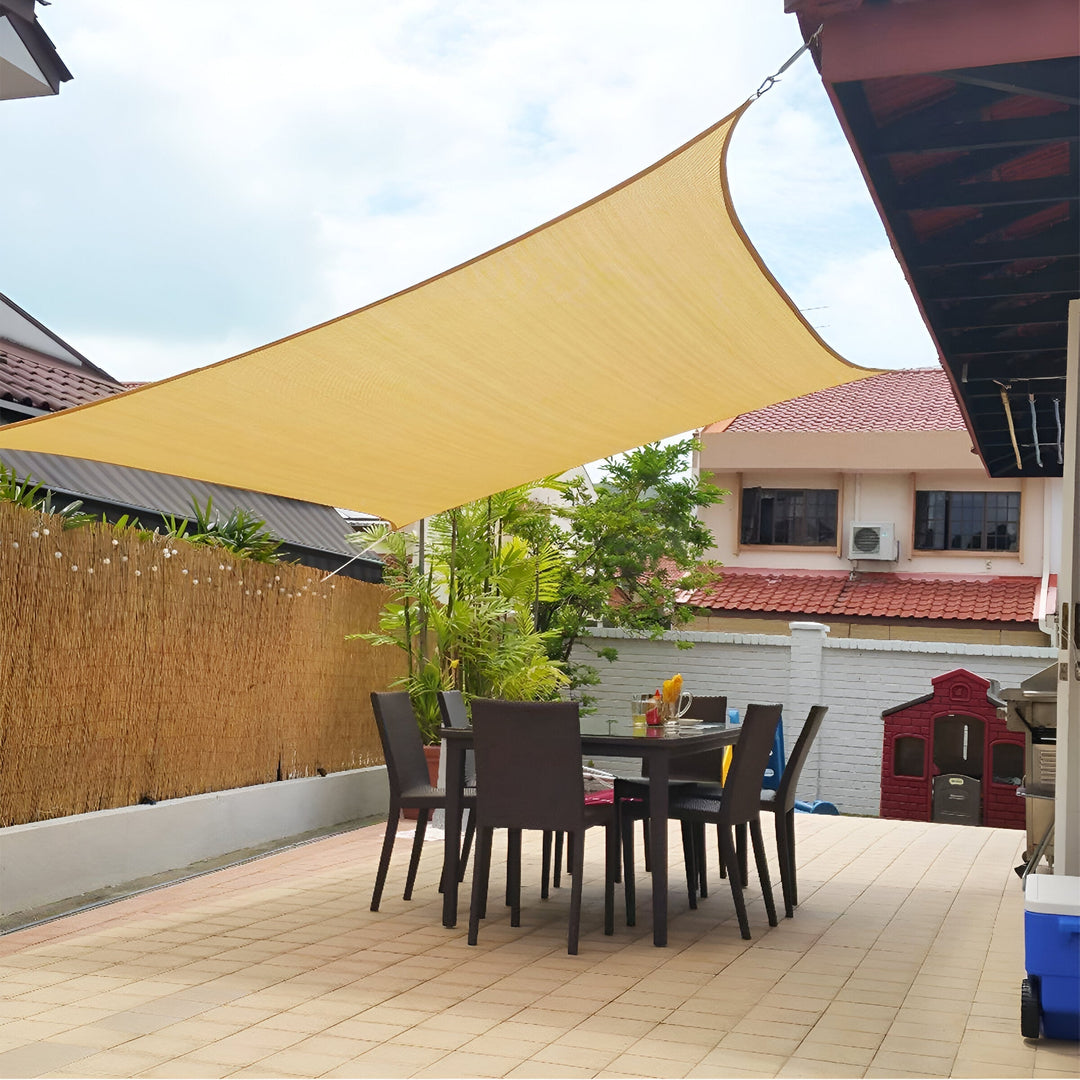 Skanto | Vanntett Solskjerm – UV-beskyttelse for Balkong, Hage eller Terrasse (Trekantet eller Firkantet)