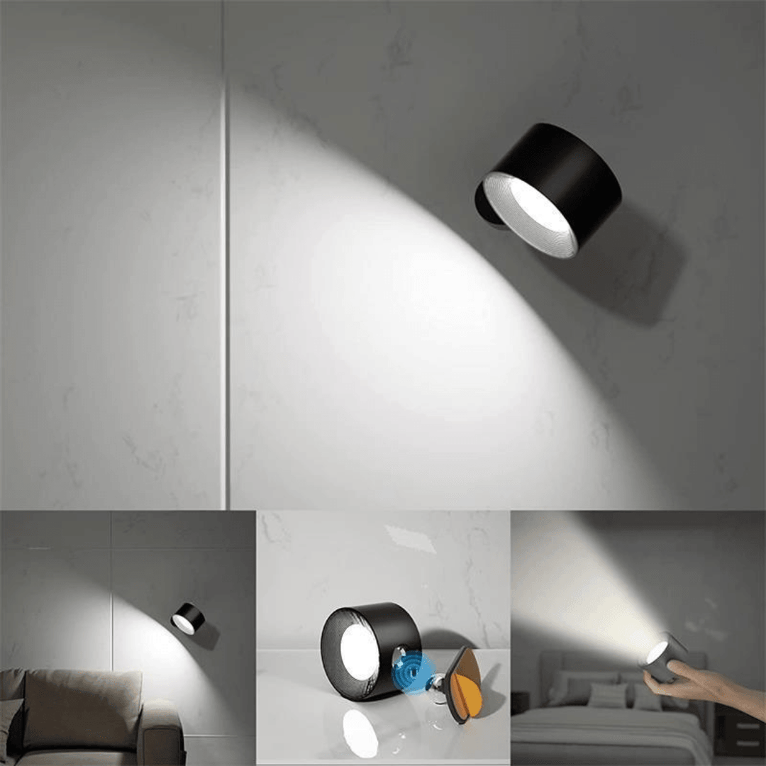 Skanto | 360° trådløs oppladbar vegglampe | Allsidig LED-belysningsløsning