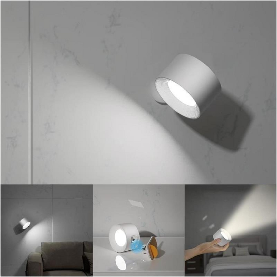 Skanto | FlexiLamp – Trådløs, Oppladbar Vegglampe med 360° Rotasjon