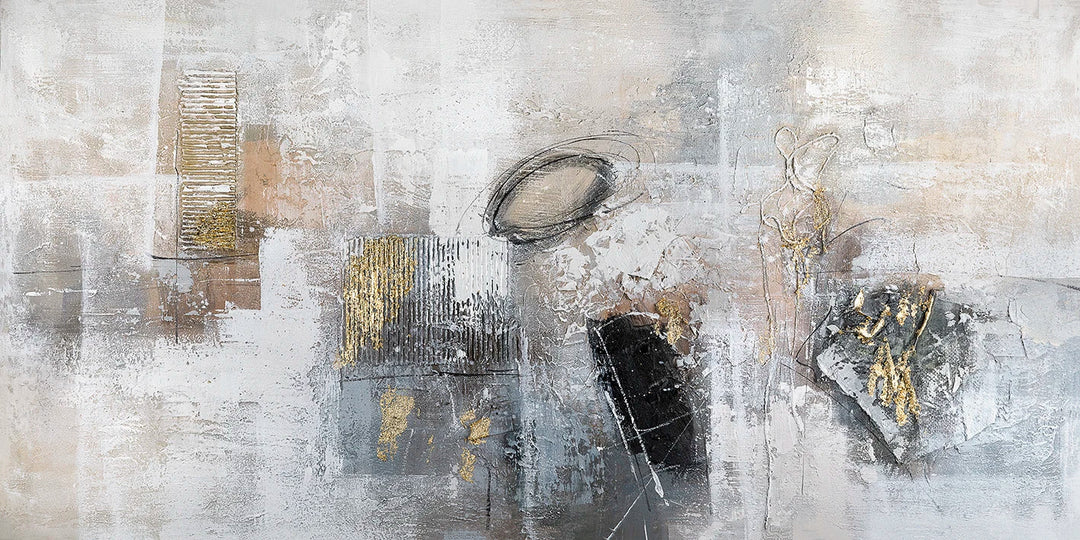 Store størrelser Samtids Urban Abstrakt Veggkunst Fin Kunst Lerretsutskrifter Nøytrale Farge Bilder For Moderne Leilighet Stue Hjem Kontor Kunst Dekor | Skanto