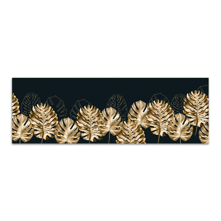 Store Størrelser Bredt Format Tropisk Botanisk Veggkunst Fine Kunstlerduktrykk Gyldne Monstera Palmblader Bilder For Over Sengen Kunst For Over Sofaen | Skanto