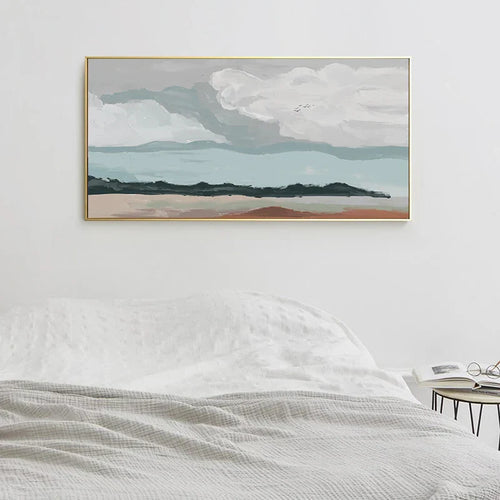 Big Sky Abstrakt Landskap Veggkunst Fine Art Lerretsutskrift Nøytral Fargefotografi For Moderne Leilighet Stue Nordisk Bilde For Over Sengen | Skanto