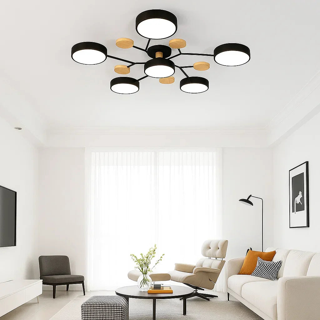 Moderne LED-Deckenleuchte, flachemontering