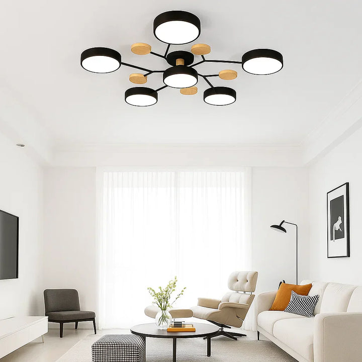 Moderne LED-Deckenleuchte, flachemontering