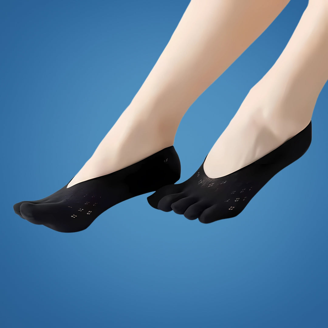 ToeAlign | Ortopediske Tå Sokker – Tå Separasjon, Fukttransporterende & Lindring for Hallux Valgus, Hammerfott & Idrettsfot Skanto