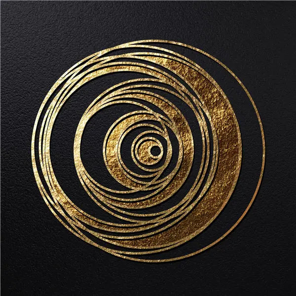 Svarte Gyldne Sfæriske Abstrakte Geometriske Veggkunst Fin Kunst Lerretstrykk Moderne Estetikk Firkantet Format Bilder For Stue Hjemmekontor Dekor | Skanto